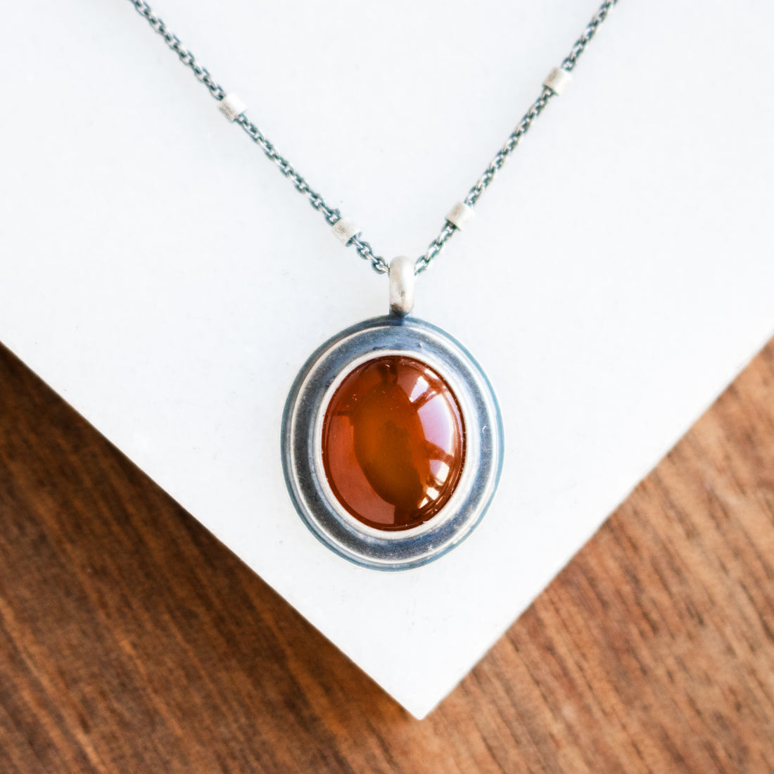 Carnelian Anchor Necklace