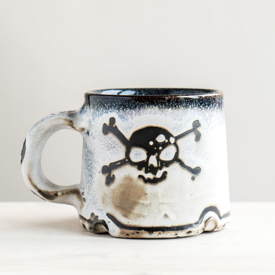 White Skull Crossbones Mug