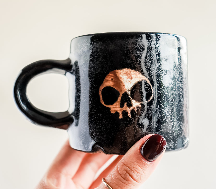 Triple Skull Black Mug no.2