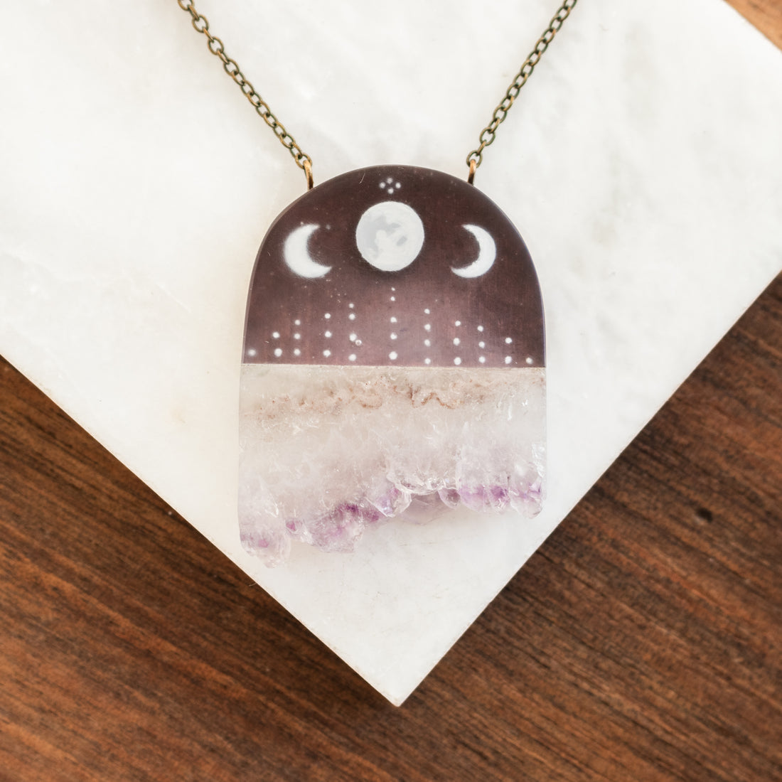Sunset Moons Crystal Necklace