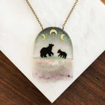 Mama Bear Crystal Necklace