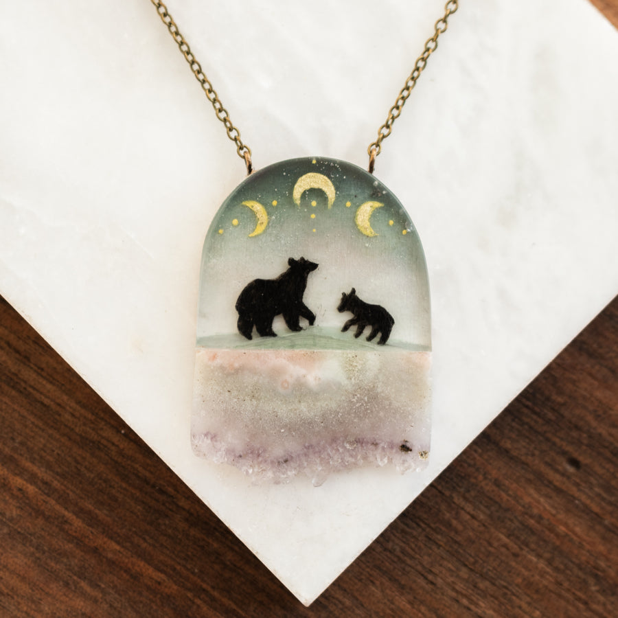Mama Bear Crystal Necklace