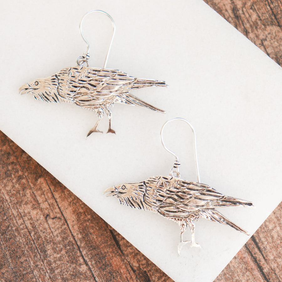 Raven Charm Earrings