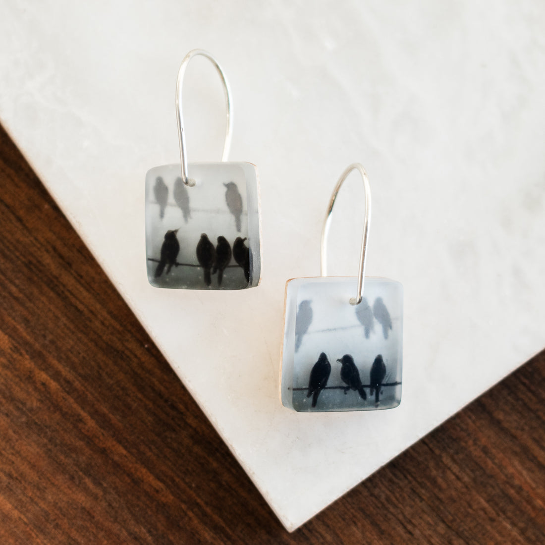 Perched Painted Earrings