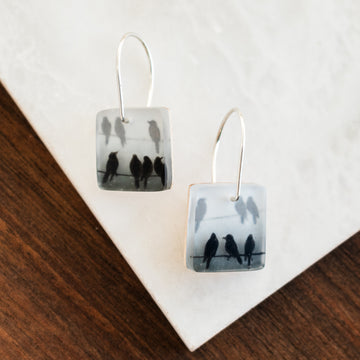 Perched Painted Earrings