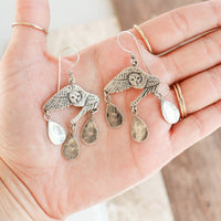 Owl + Teardrops Earrings