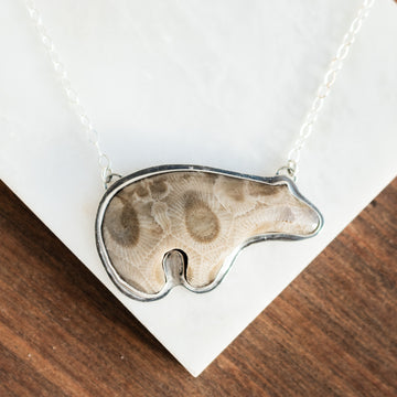 Petoskey Bear Necklace no.2