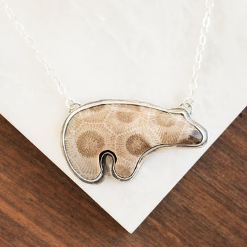 Petoskey Bear Necklace no.1