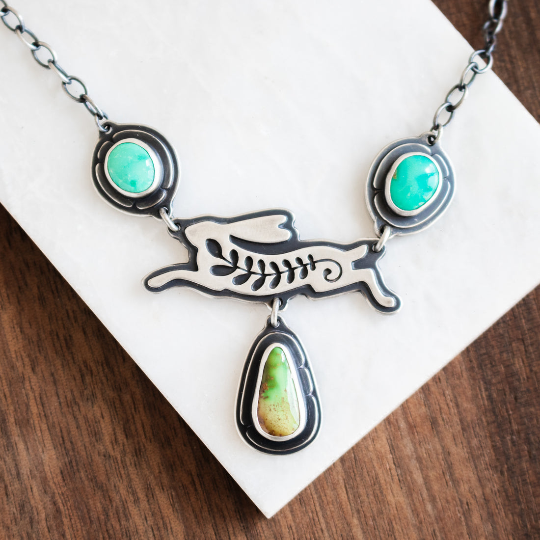 Turquoise Jackrabbit necklace