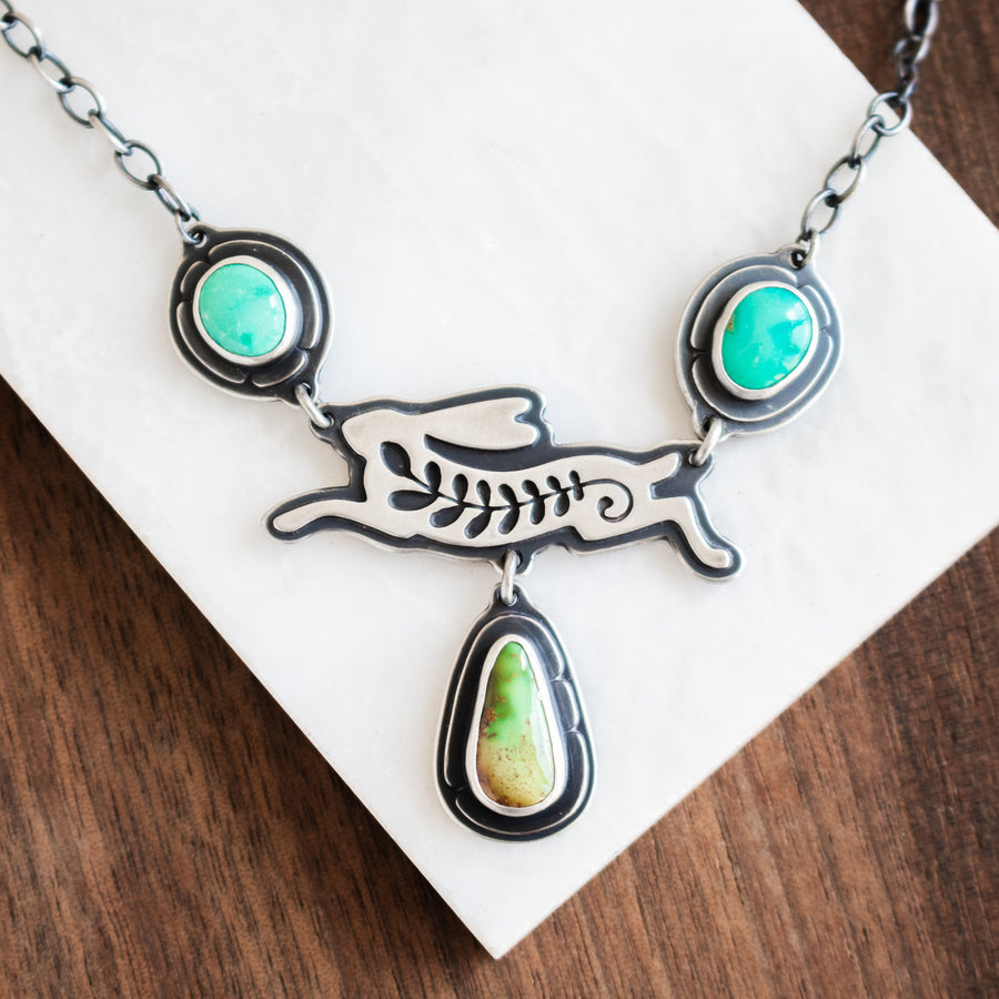 Turquoise Jackrabbit necklace