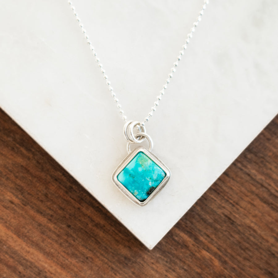 Square Turquoise Necklace