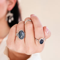 Size 7 | Sapphire Pebble Band Ring No.1