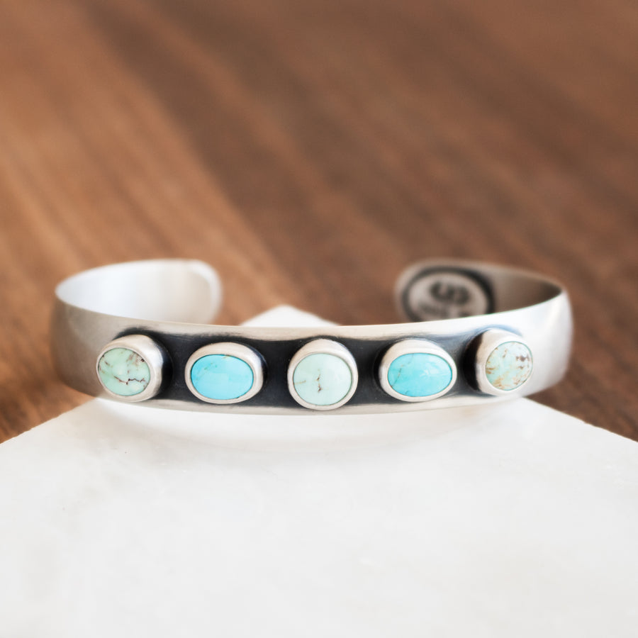Dry Creek & Egyptian Turquoise Snowflake Cuff