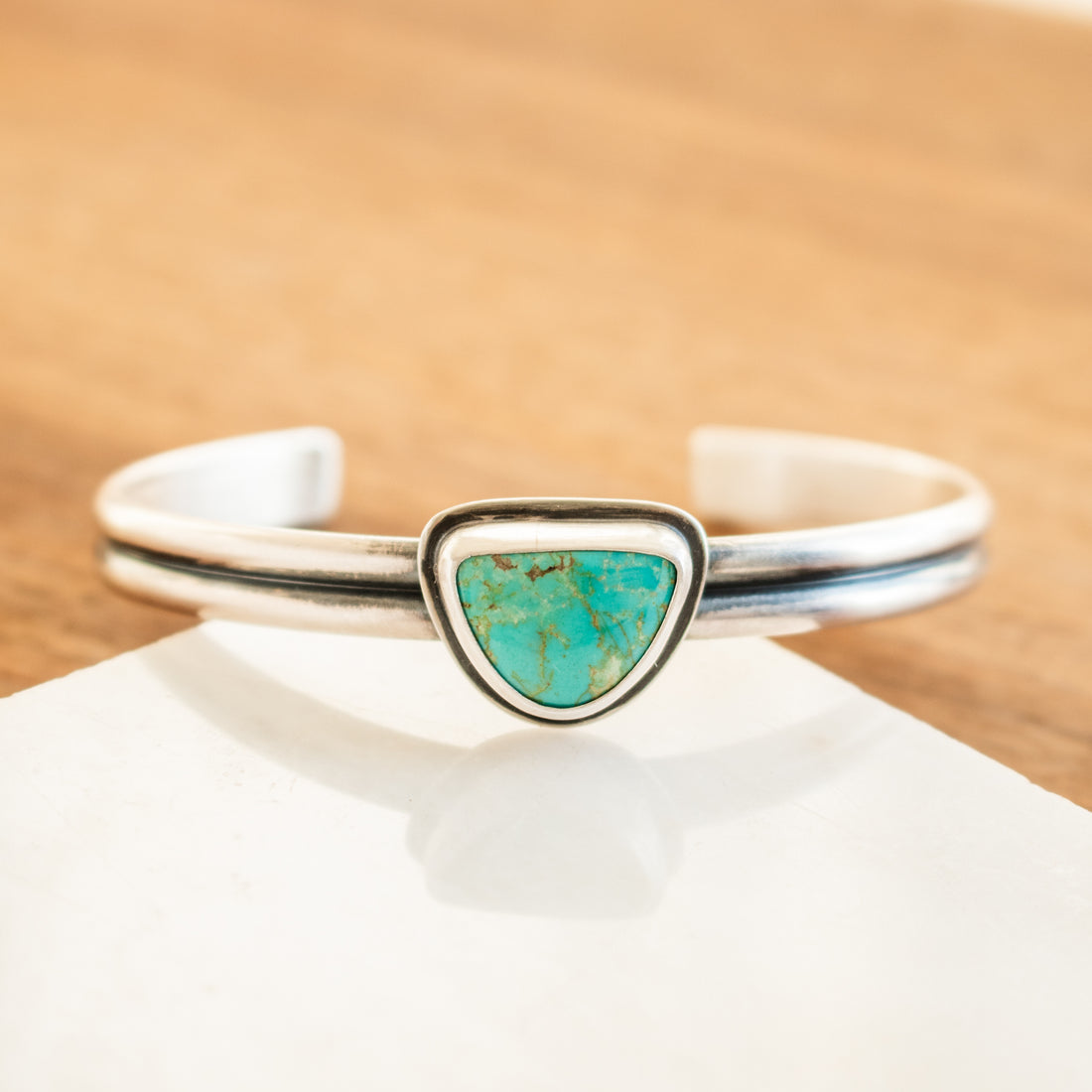 Half Moon Turquoise Double Shank Cuff