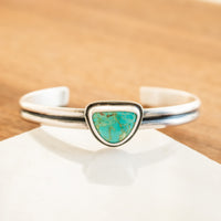 Half Moon Turquoise Double Shank Cuff