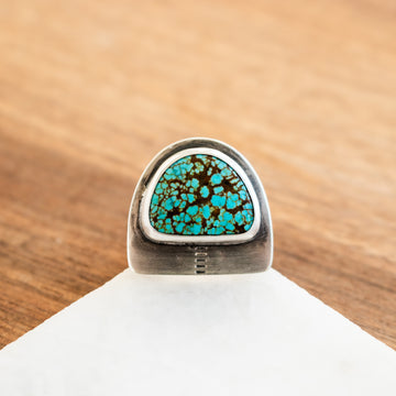 Size 7 | Half Moon Catalina Blue Turquoise Ring