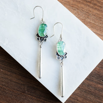Mint Kyanite Meraki Dangle Earrings no.2