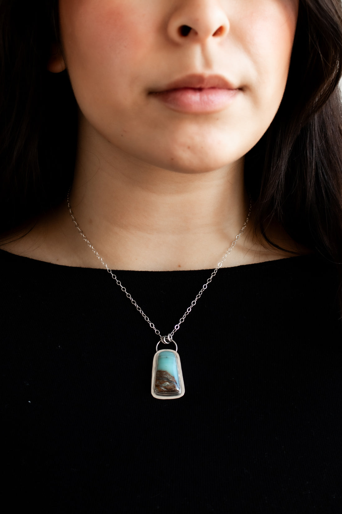 Ocean Picture Stone Necklace