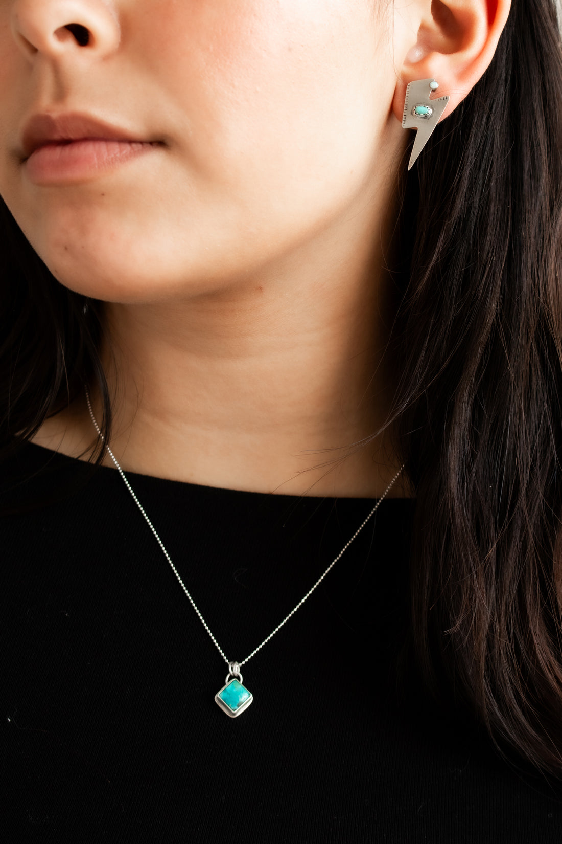 Square Turquoise Necklace