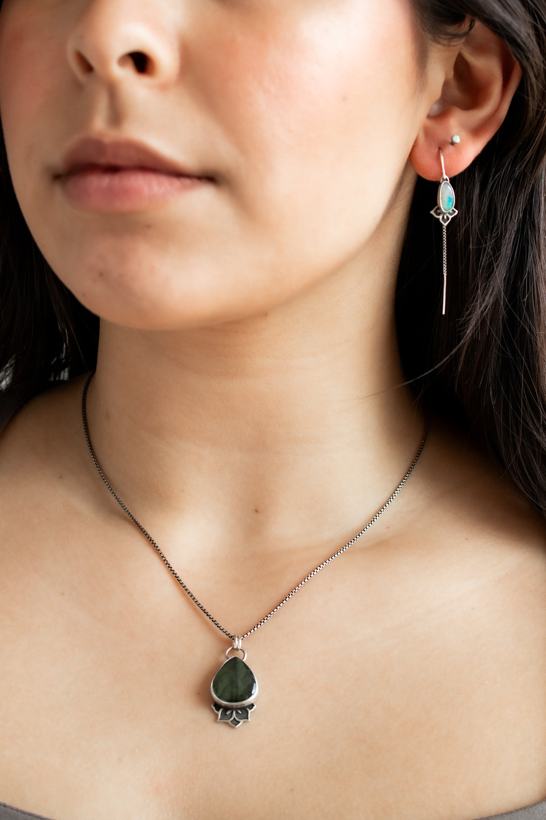 Ethiopian Opal Threader Earrings