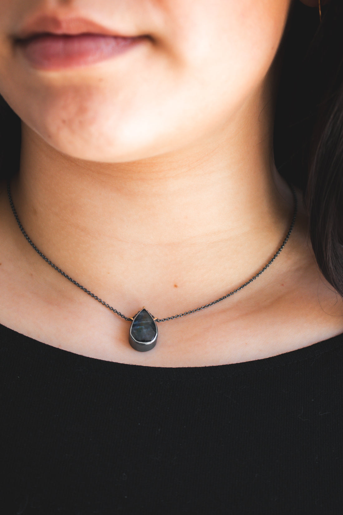 Rainbow Moonstone Quartz Crown Necklace
