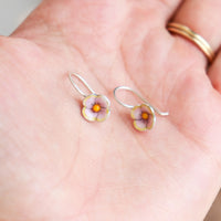 Pink/Yellow Mini Flower Earrings
