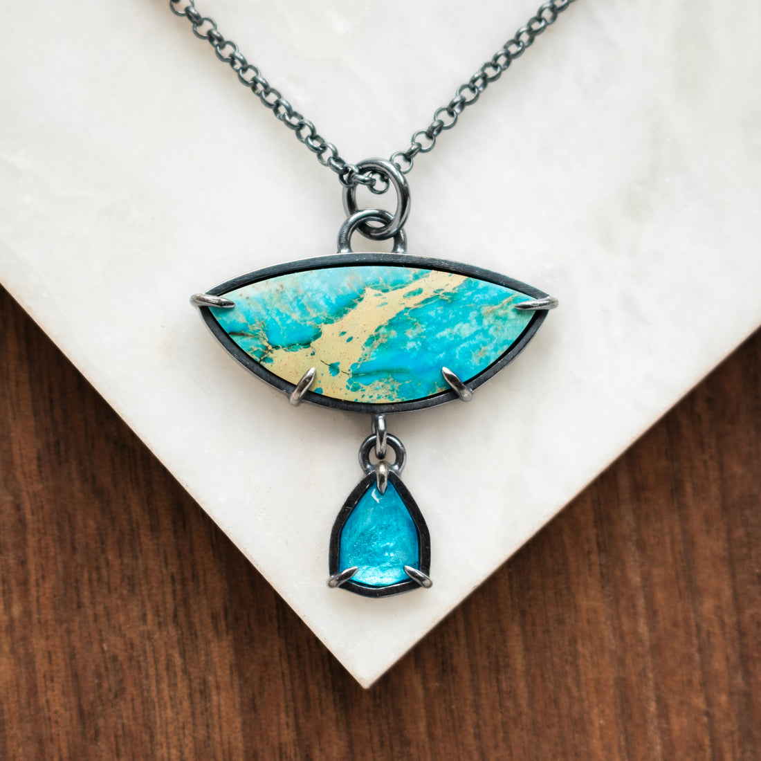 Sea Sediment Jasper Apatite Necklace