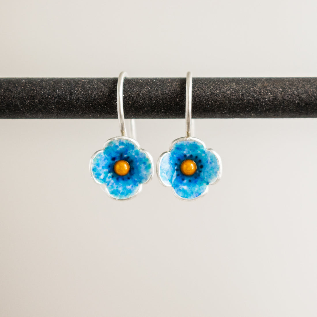 Mini Flower Earrings Blue