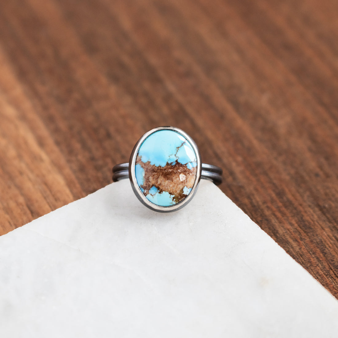 Size 7 | Golden Hills Turquoise Oval Ring