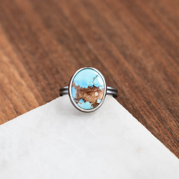 Size 7 | Golden Hills Turquoise Oval Ring