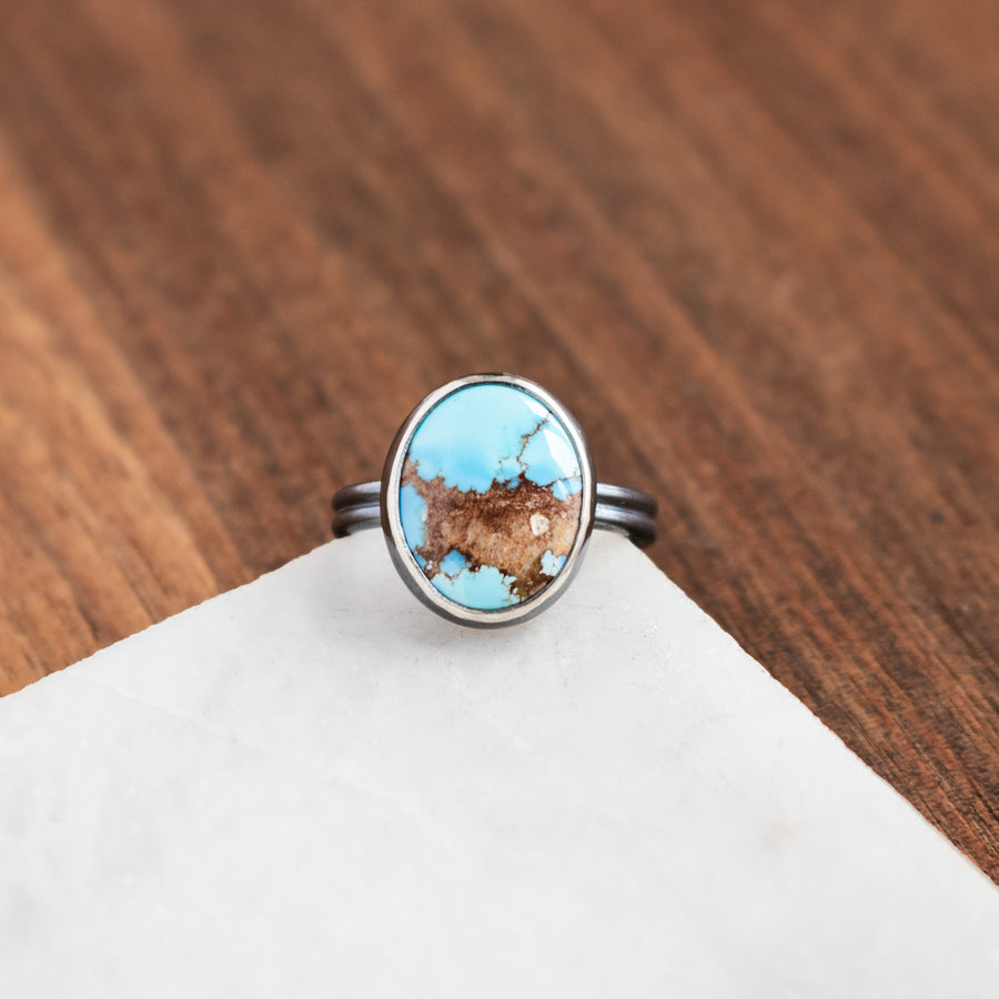 Size 7 | Golden Hills Turquoise Oval Ring
