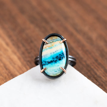 Size 7 |  Opal Wood Oval Ring