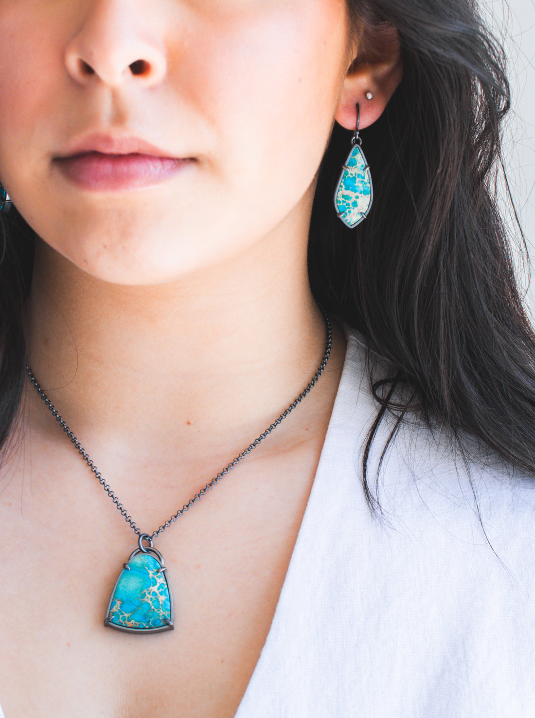 Sea Sediment Jasper Earrings