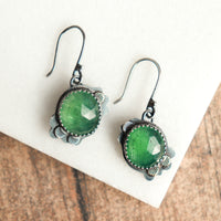 Green Quartz Forest Floor Earrings no.1