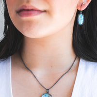 Larimar Oval Earrings