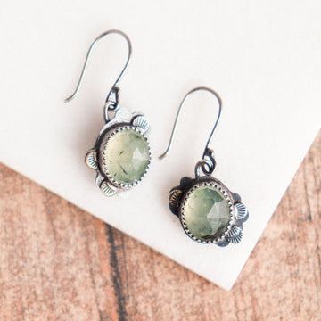 Prehnite Forest Floor Earrings