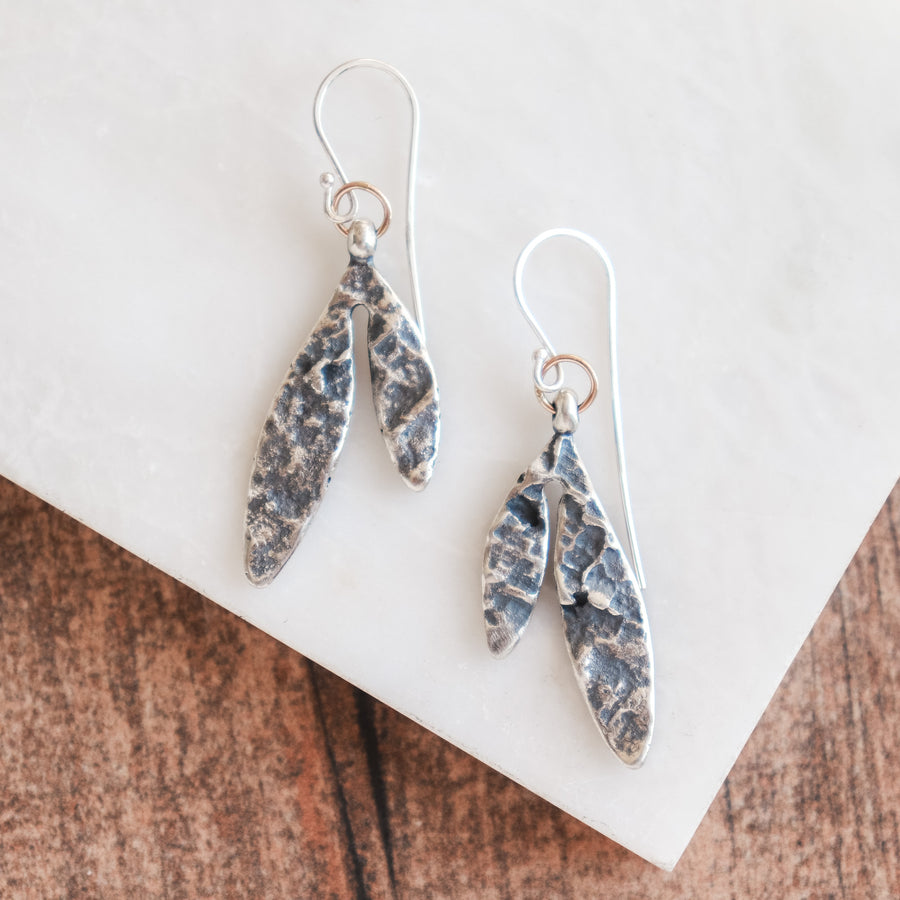 14k Medium Lunar Sprout Earrings