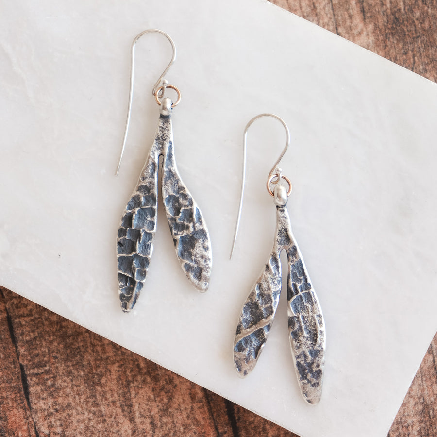 14k Large Lunar Sprout Earrings