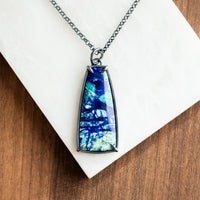 Bluebird Azurite Large Trapezoid Necklace - The Artisan's Bench