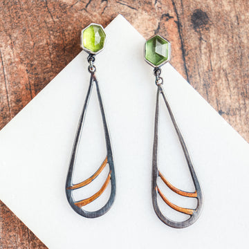 Peridot Keum Boo Drop Earrings