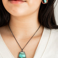 Trapezoid Opalized Petrified Wood Necklace no.2 - The Artisan's Bench