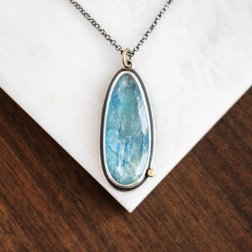 Long Blue Kyanite Necklace