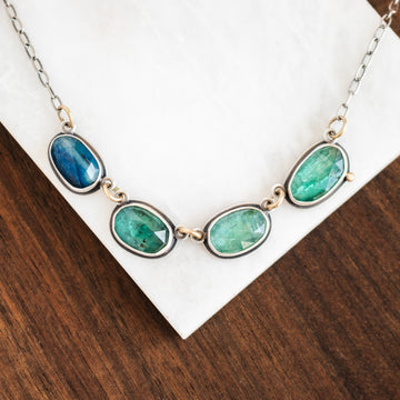 Four Kyanite Gemstone Necklace
