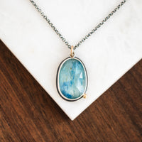 Kyanite Ribbon Navy Necklace