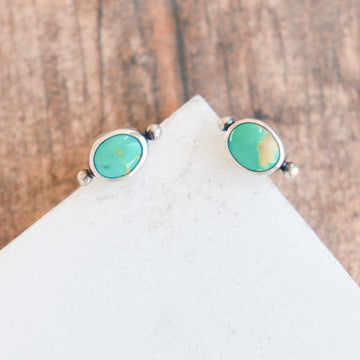 Chilean Turquoise Simple Dot Studs