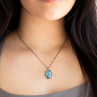 Kyanite Ribbon Navy Necklace