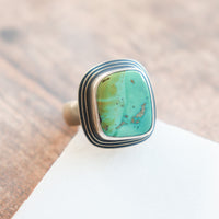 Size 7.5 | Chinese Turquoise 3 Layer Ring