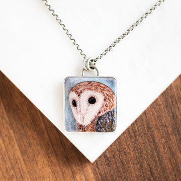 Square Owl Necklace