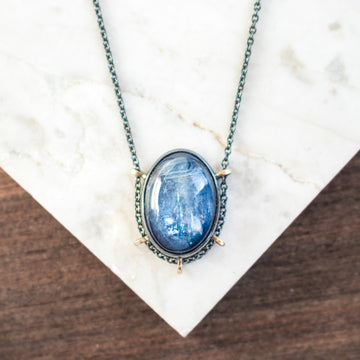 Denim Kyanite + 14k Gold Necklace