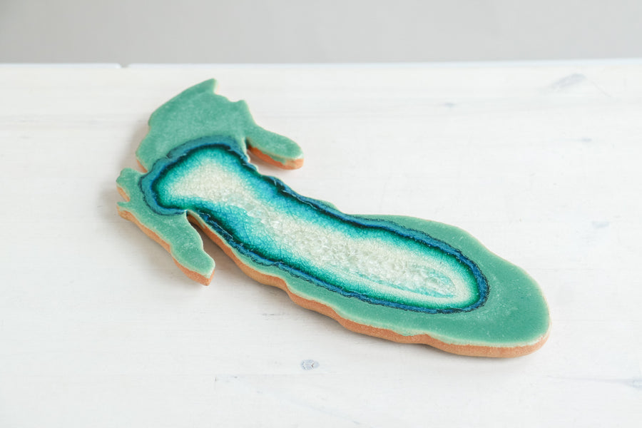 Lake Michigan Trivet | Aqua